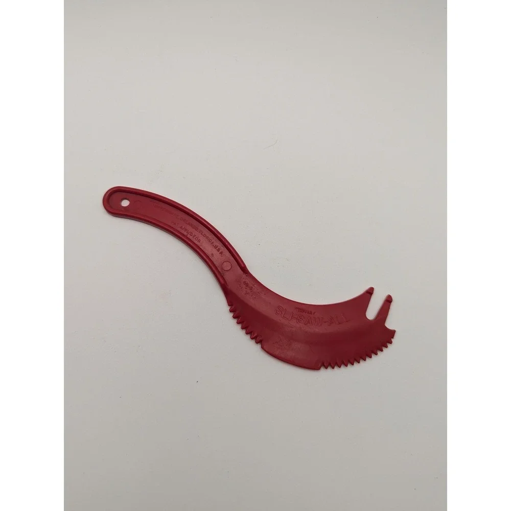 Vintage Tupperware Red Sli-Saw-All Kitchen‎ Tool Citrus Peeler Slicer USA Made